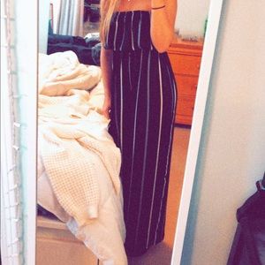 black & white romper